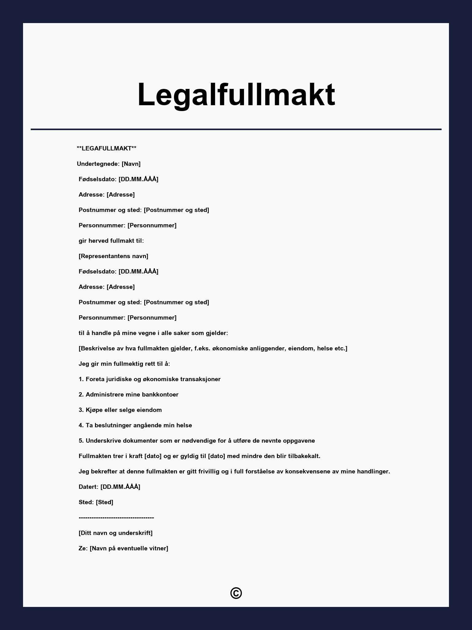 Legalfullmakt
